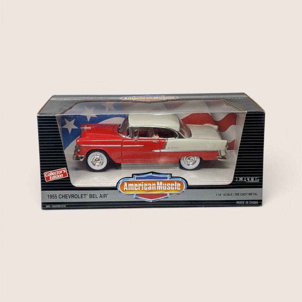Vintage Ertl American Muscle 1/18 Scale 1955 Chevrolet Bel Air Die-Cast Car